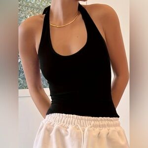 Solid Halter Neck Top